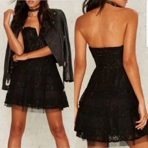 Ark & Co strapless black dress